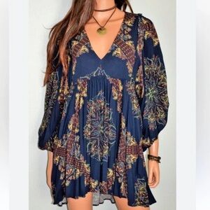 Free People boho mini babydoll dress
